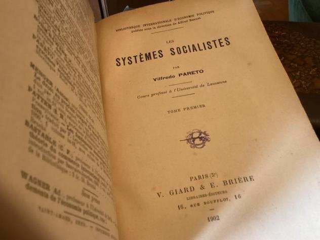 Vilfredo Pareto y - Les systemes socialistes - 1902
