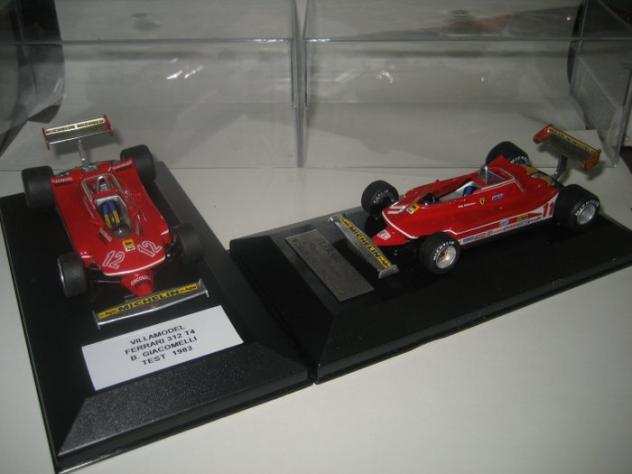 Villamodel 143 - 2 - Modellino di auto da corsa - Ferrari 312 T4 WC 1979 F.1  Ferrari 312 T4 TEST 1983 F.1 - driver Bruno Giacomelli - Jody Scheckt