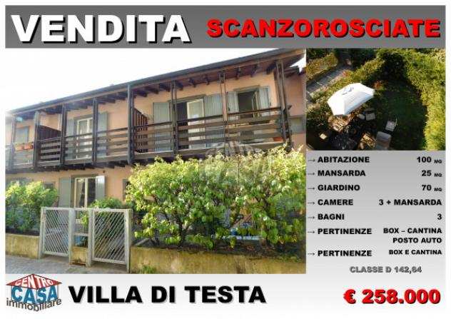Villetta a schiera di 145 msup2 con 5 locali e posto auto in vendita a Scanzorosciate