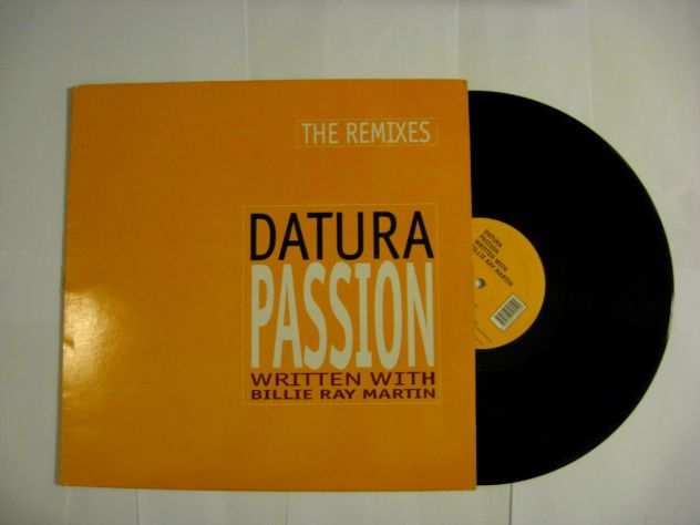 Vinile 33 giri originale del 1993 ndash DATURA ndash PASSION (The remixes)