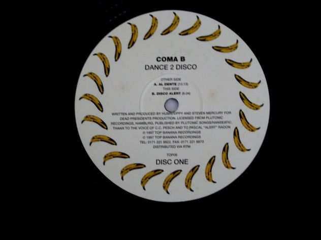 Vinile 45 giri originale del 1997 ndash COMA B ndash DANCE 2 DISCO