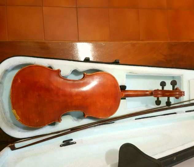 Violino 34 antico archetto crine custodia suonabile artigianale