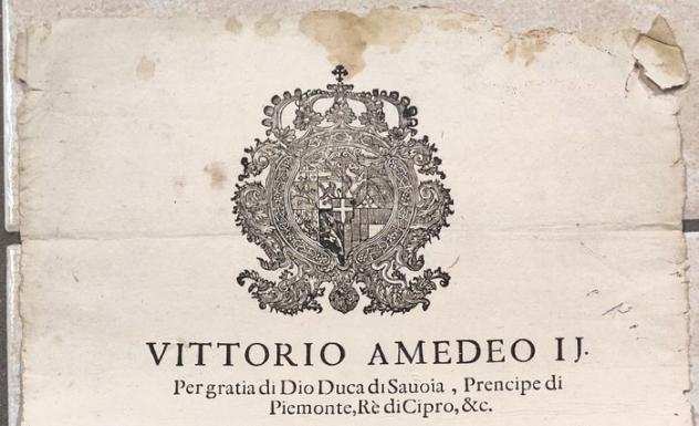 Vittorio Amedeo II duca Savoia - Documento - Editto - 1711