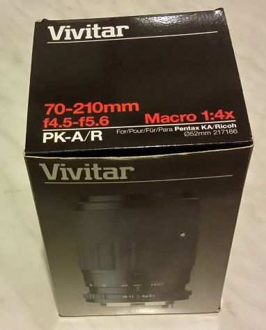 Vivitar 70-210mm f4.5-5.6 Macro 14X Nuovo completo