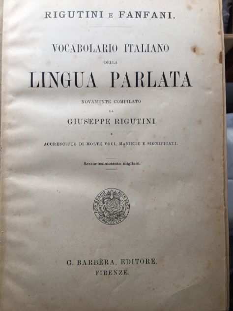 VOCABOLARIO RIGUTINI E FANFANI