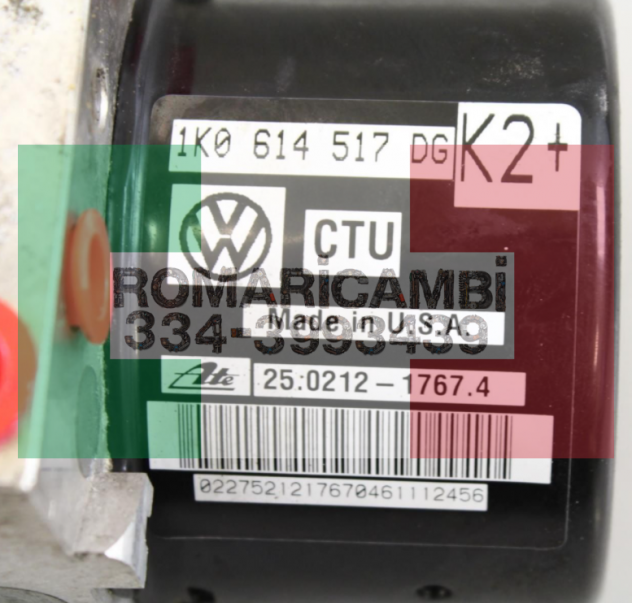Volkswagen Golf 1.6 TDI 2012 centralina gruppo pompa ABS 1K0614517DG