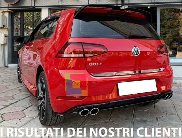 VW GOLF 7.5 2017- DIFFUSORE POSTERIORE SOTTO PARAURTI QUATTRO TERMINALI ABS NER