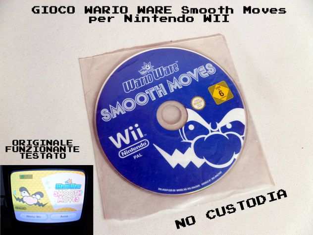 Wario Ware SMOOTH MOVES Nintendo Wii PAL - FUNZNIONANTE, ORIGINALE