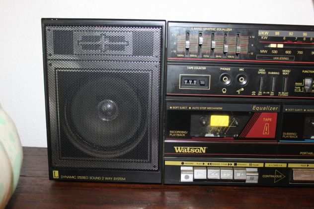 Watson rr5580 radioregistratore doppia piastra boombox ghettoblaster