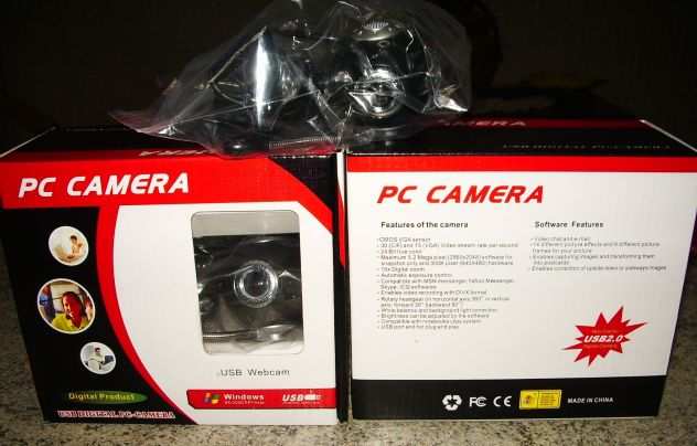 Webcam pc - camera 5.2 mega pixel - plug and play