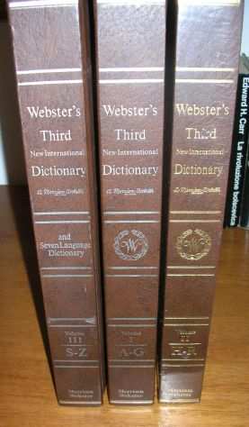 WEBSTERrsquoS THIRD NEW INTERNATIONAL DICTIONARY OF ENGLISH LANGUAGE UNABRIDGED