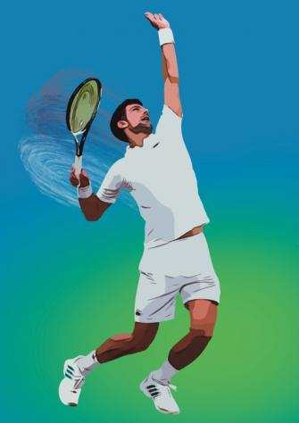 Wimbledon - Tennis - Novak Djokovic Limited Edition 13 - 2023 - Gliclegravee wCOA
