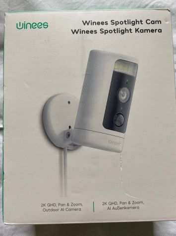 Winees 2K Telecamera sorveglianza, Wi-Fi, 360deg con Visione Notturna a Colori