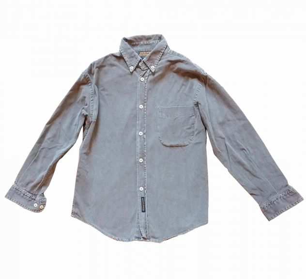 Woolrich camicia bimbo in velluto a coste 100 cotone, grigio 10 anni