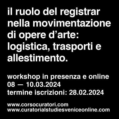 Workshop sul ruolo del registrar nella movimentazione delle opere darte