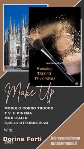 Workshop trucco TV e Cinema Milano