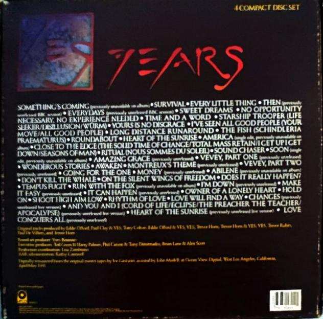 Yes - Yesyears - Box Set 4xcd - Cofanetto - 1991