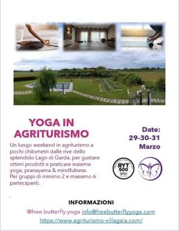 Yoga in agriturismo sul Lago di Garda (29-30-31 Marzo 2024)