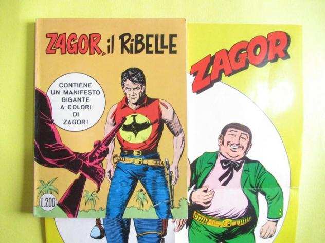 Zagor n. 141 con Manifesto -  Zagor, il Ribelle  Prima Edizione L.200 - 1 Zagor - Prima edizione - 1972