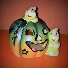 Zucche di Halloween In Ceramica.