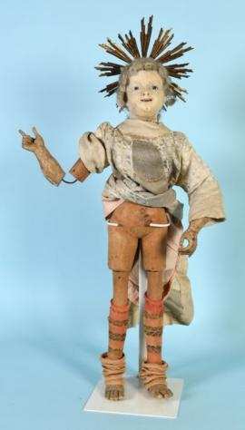 Zuid-Duits staande Jezus pop, 18e eeuw - Bambola - 1750-1800 - Germania